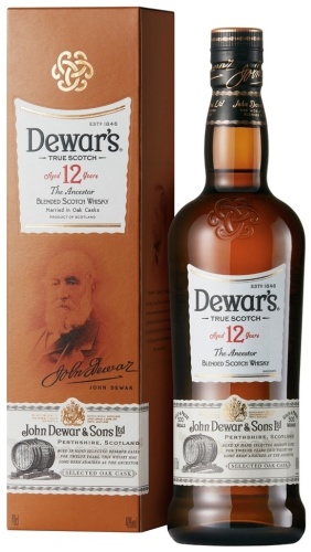 Виски Dewar`s 12 YO купажированный 40% 0.7 л