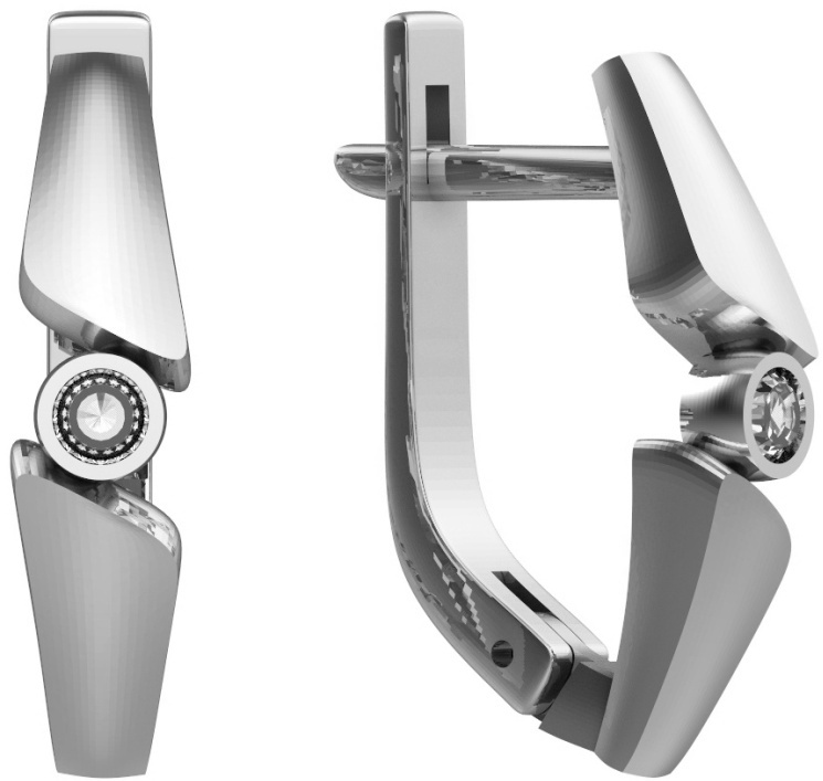 Серьги IMPERIAL С2703-220 вес 2.74 г золото, бриллиант