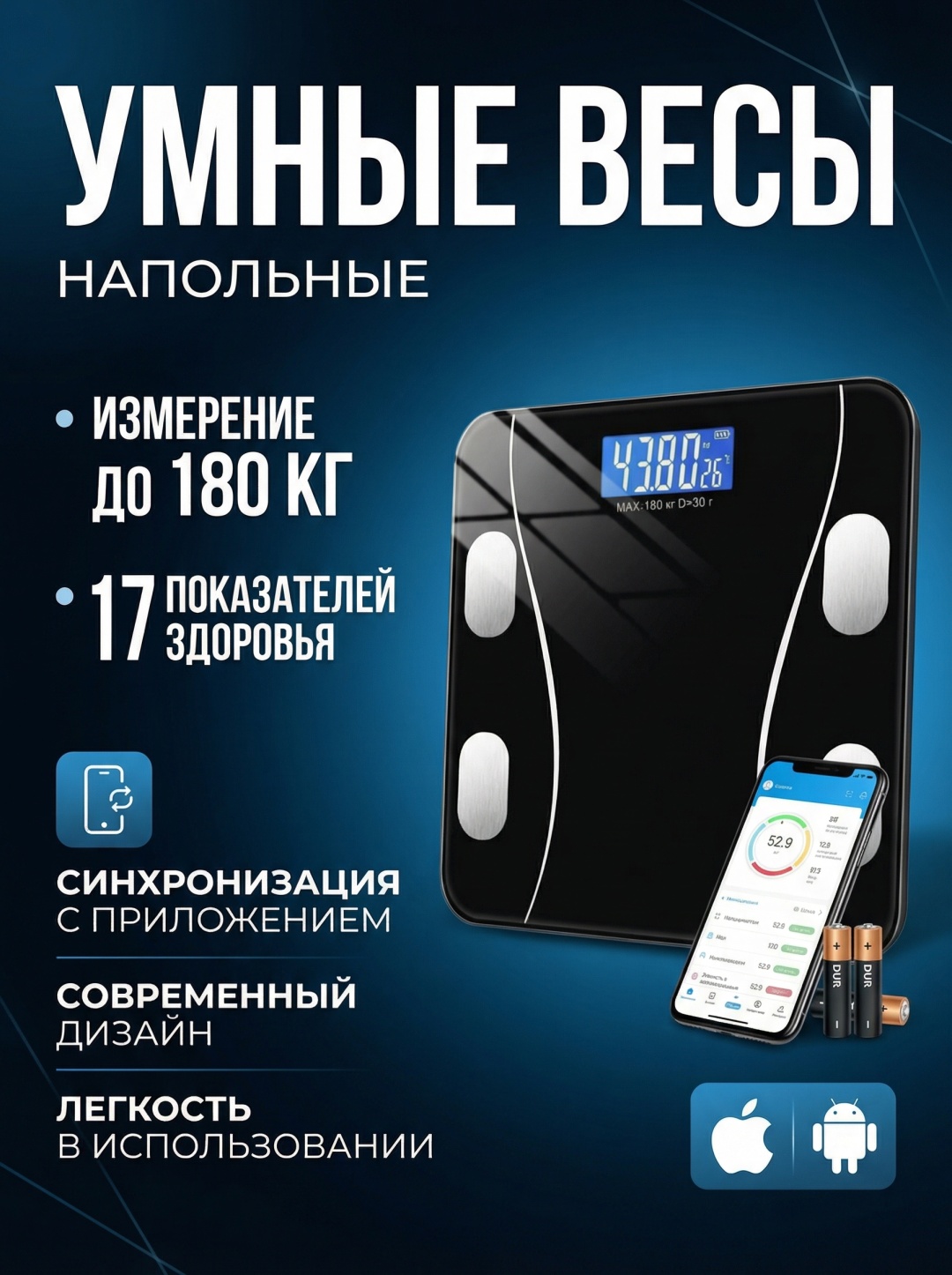 Напольные весы jinmico электронные 30374286_214233140 до 180 кг