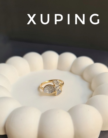 Кольцо Xuping Jewelry Кольцо лепесток размер 19 медь, цирконий