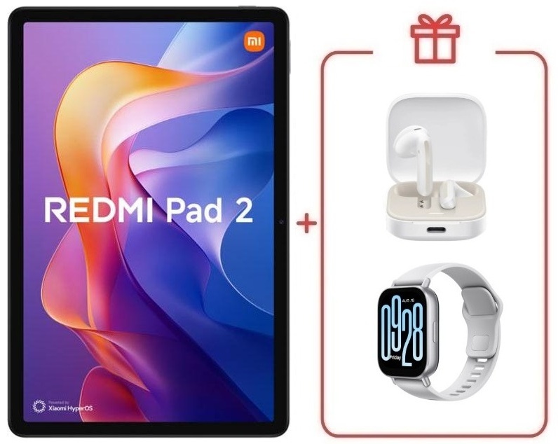 Планшет Xiaomi Redmi Pad 2 11 дюйм 8 Гб/256 Гб серый + подарок