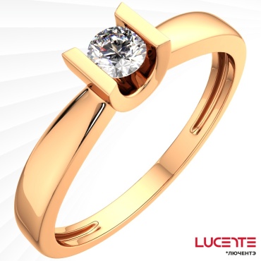 Lucente Бриллианты Якутии RIN-LU-585-103707-185 размер 18.5 вес 1.53 г золото, бриллиант