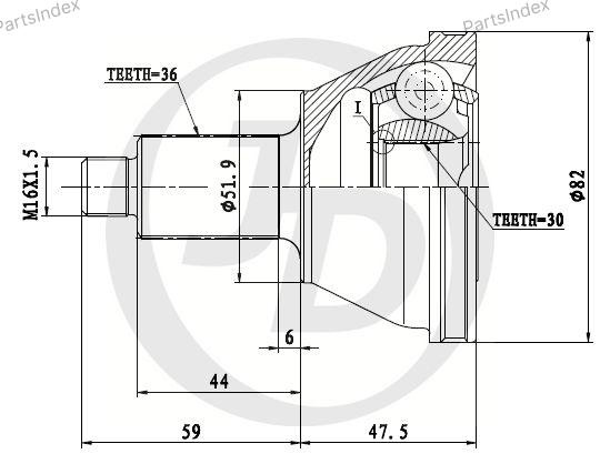 JD ШРУС JCT0108