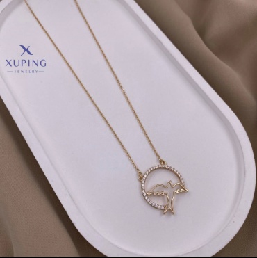 Xuping длина 60 см медицинская сталь, фианит