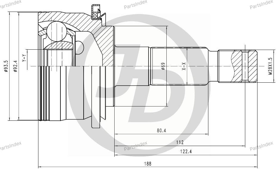 JD ШРУС JCT0057