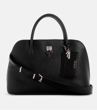 Сумка мессенджер GUESS искусственная кожа черный