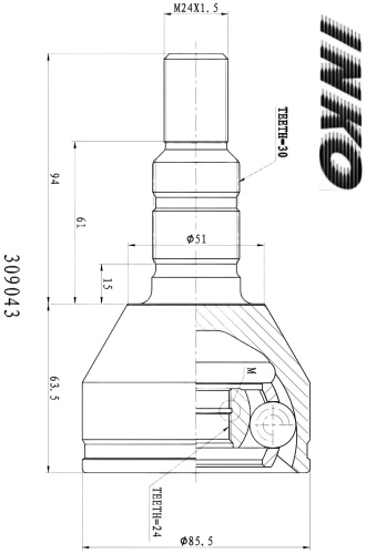 INKO шрус наружный 309043