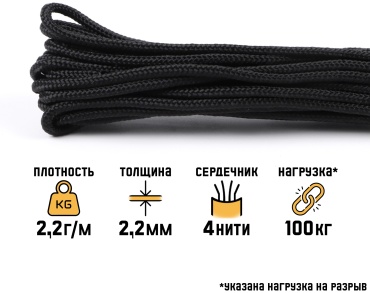 Темляк Мастер К 7943281 для складного ножа, для фиксированного ножа, для мультитула 10000 мм