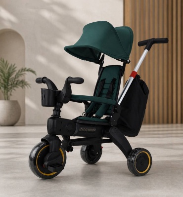 Трёхколёсный велосипед Ining baby Ining baby 403317 черный, зеленый