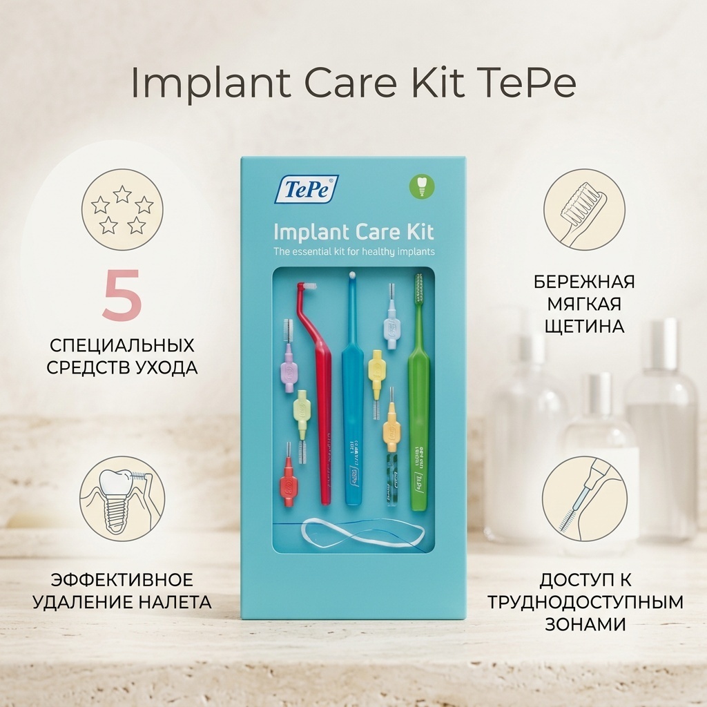 TePe TePe Implant Care Kit набор по уходу за полостью рта мягкая 1 шт