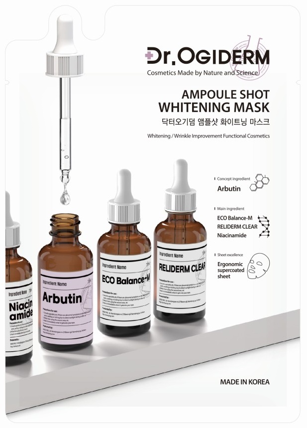 Маска для лица Dr.Ogiderm тканевая Отбеливающая Ampoule Shot Whitening 1 шт