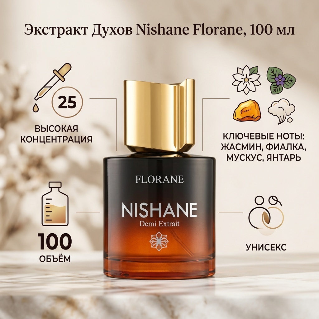 Nishane Florane экстракт духов Extrait de Parfum 100 мл, унисекс