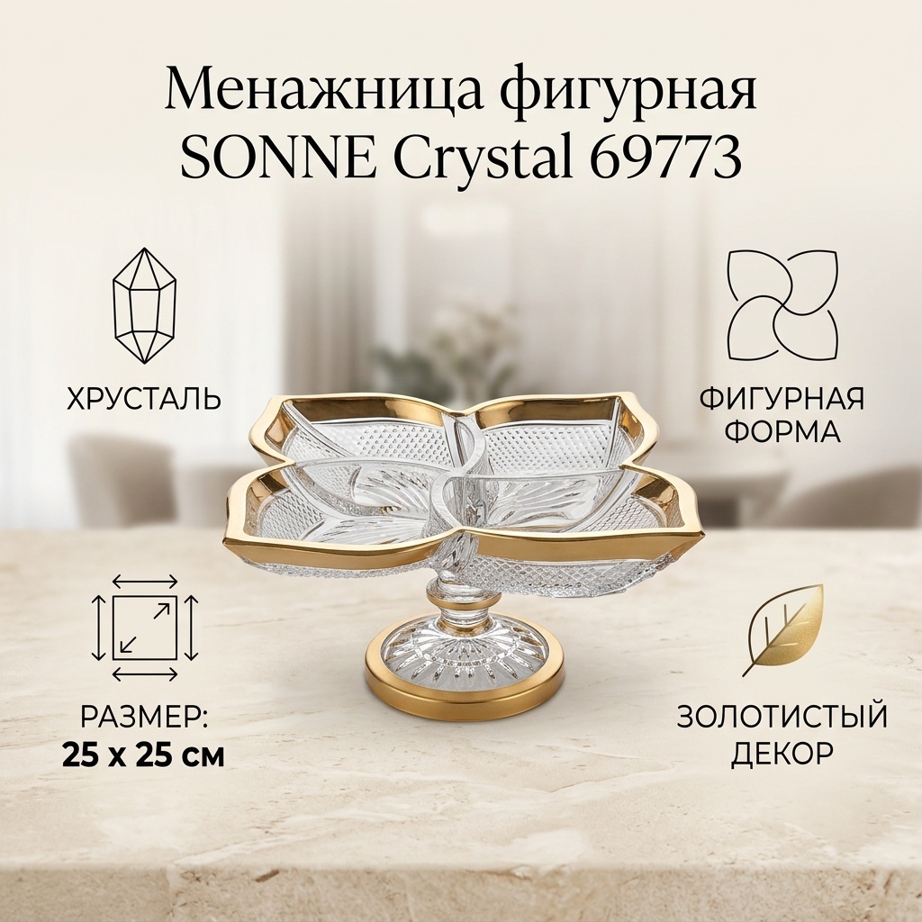 SONNE Crystal менажница 69773-360-24111 фигурная 1 шт