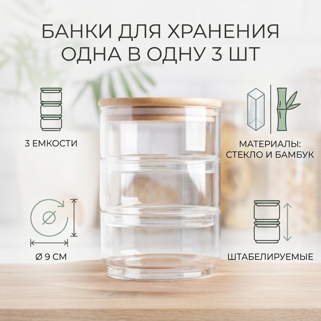 Менажница Одна в одну круглая 3 шт