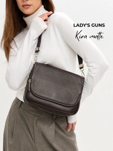 Сумка багет Lady's Guns натуральная кожа коричневый