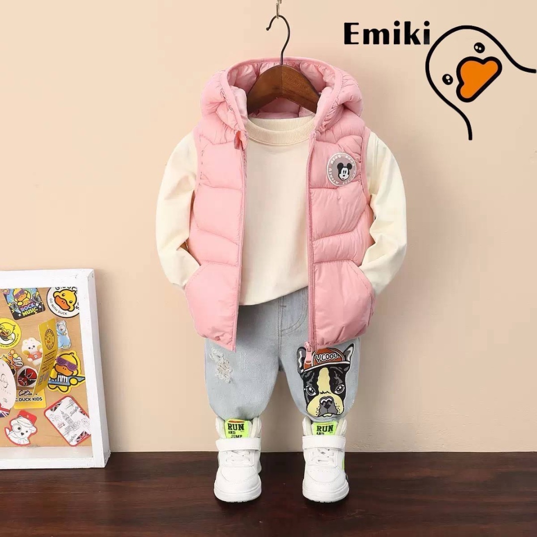 Жилет Emiki розовый, бледно-розовый