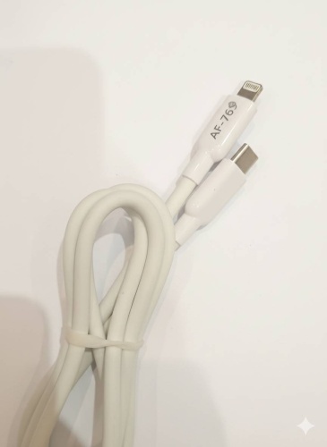 Кабель USB TypeC (M), Lightning, 1 м, AF-76s белый