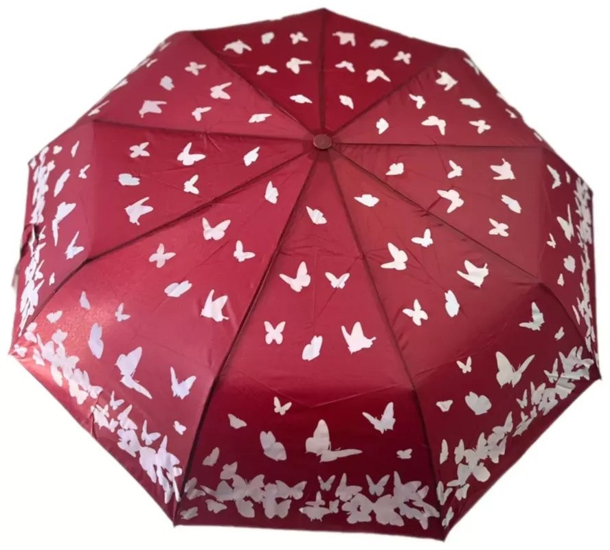 Складной зонт UMBRELLA полуавтомат красный