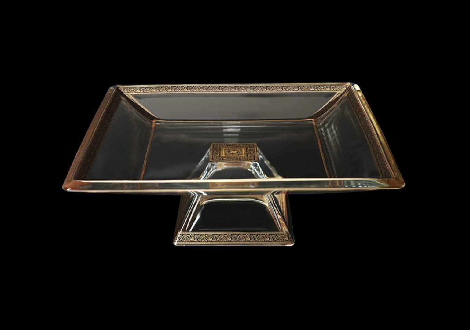 Фруктовница Astra Gold Lilit Golden Black 1 шт, хрусталь, 35х35 см