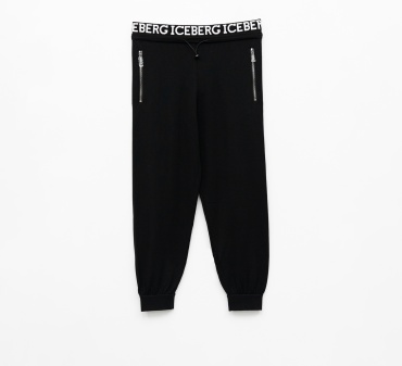 Спортивные брюки ICEBERG черный, белый