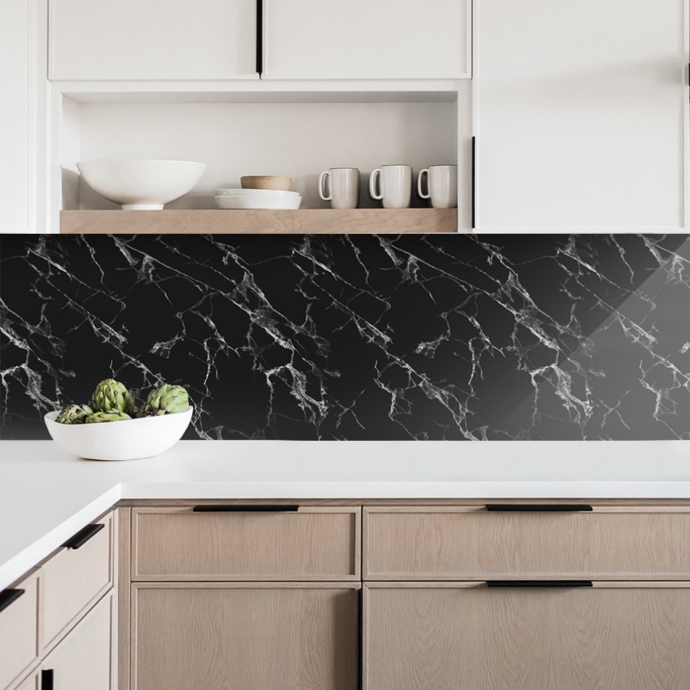 Кухонный фартук Light Крестола Black, 300x60x0.75 см черный