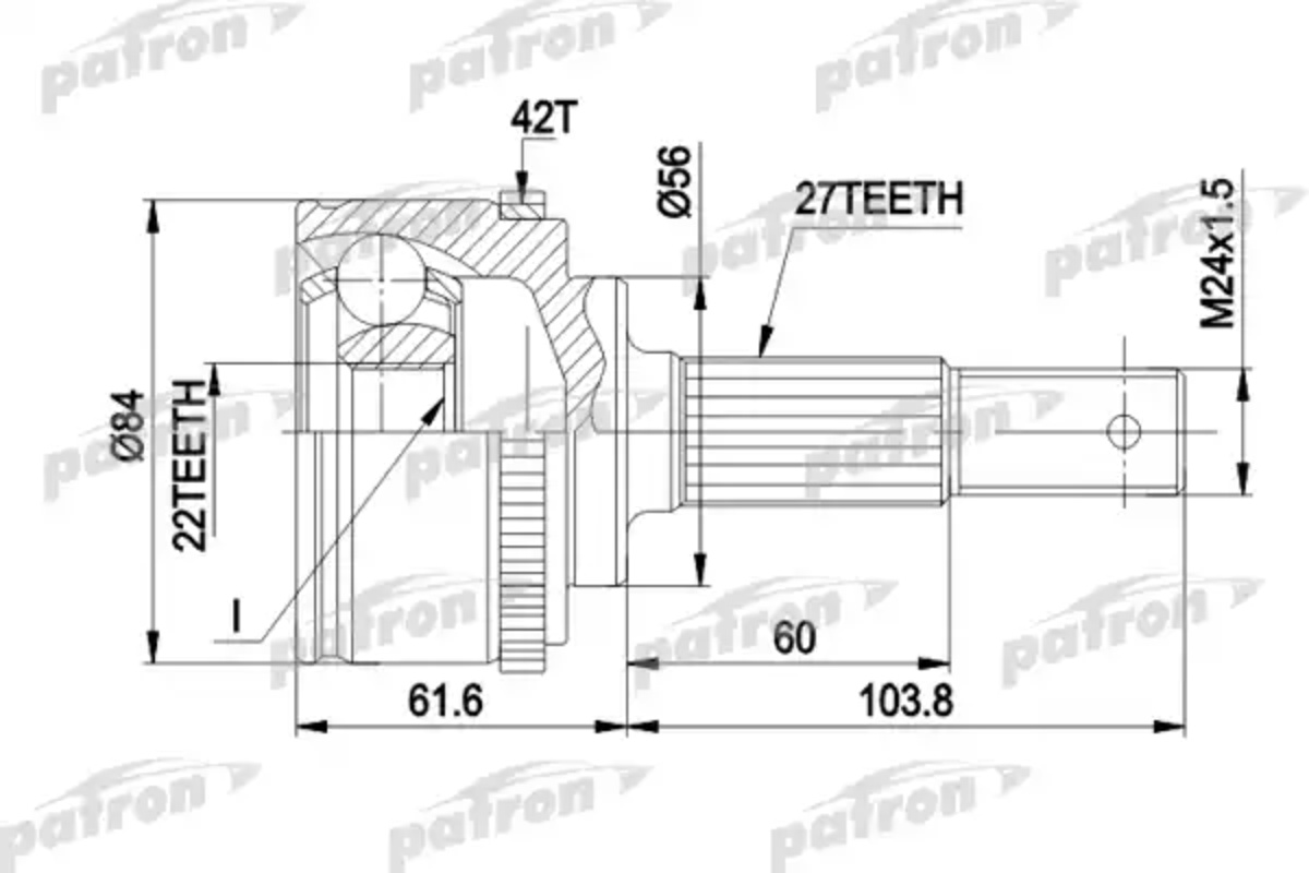 PATRON шрус наружный PCV1165