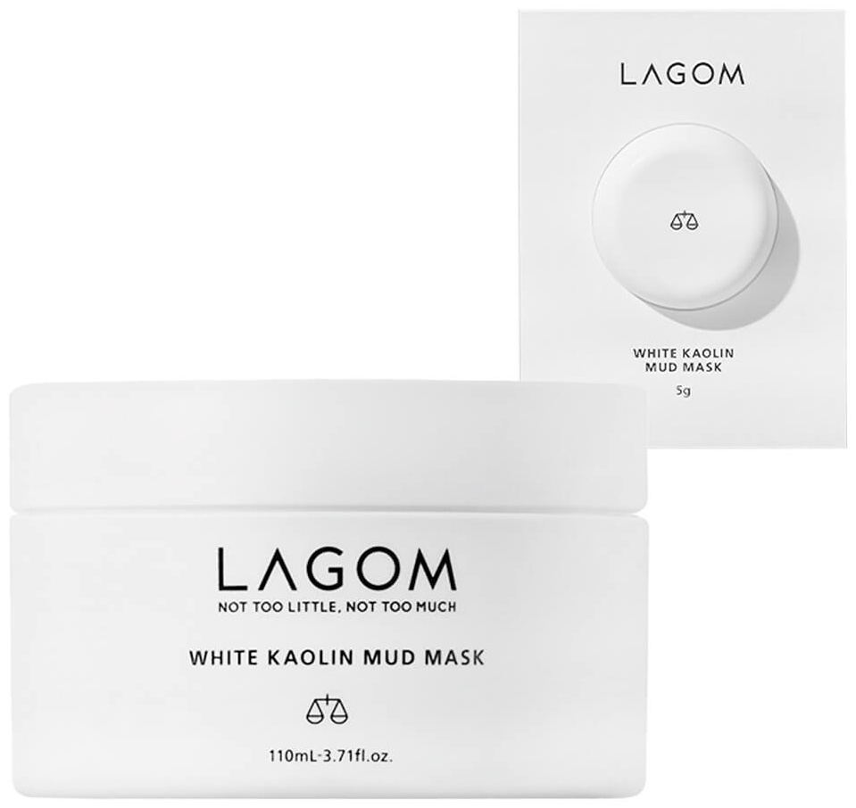 Маска для лица LAGOM глиняная White Kaolin Mud 110 мл, фото 10