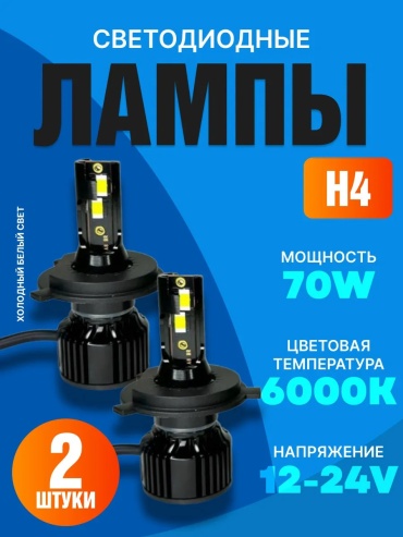163565183195 светодиодная H4, 2 шт