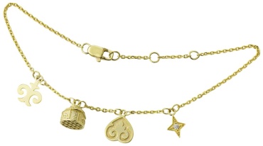 Lucente BRA-LU-585-3871596-18 длина 18 см, вес 2.19 г золото, плетение фантазийное