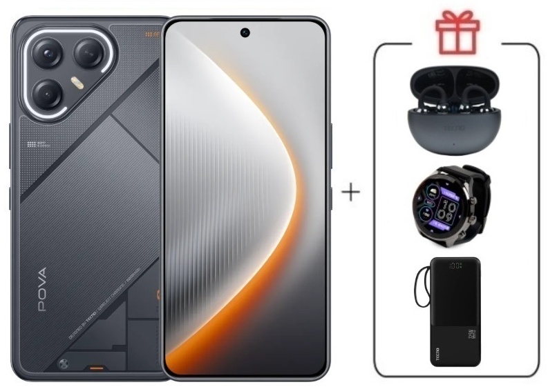 Смартфон TECNO Pova 7 Ultra 12 ГБ/256 ГБ черный + подарок