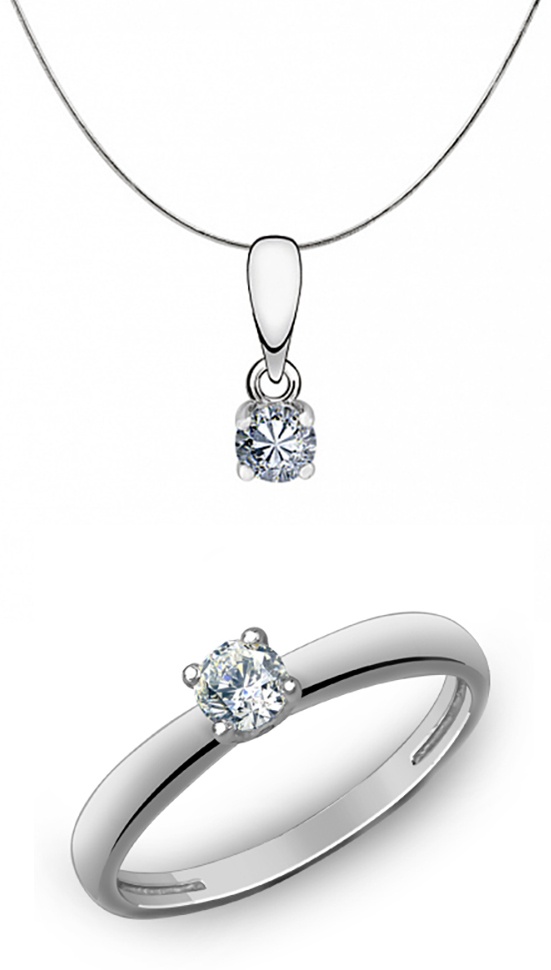 Lucente Silver SET-58N3PN вес 2.22 г серебро, фианит