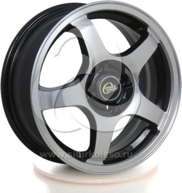 Cross Street CR-14 BKF 60.1 6x15/4x100 D60.1 ET47 4 диска черный, серебристый, графит