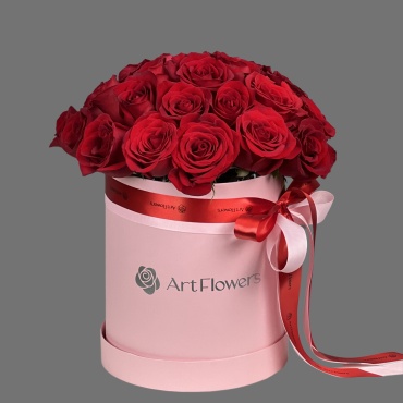 Art Flowers композиция с открыткой роза 25 шт 60 см