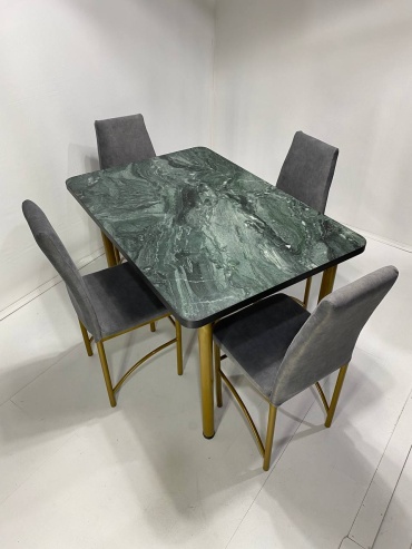Комплект MEBEL STYLE GROUP 457457221, стол 120х80 см + 4 стула, серый