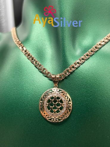 AyaSilver AS10-10023 длина 55 см, вес 8.95 г золото, плетение бисмарк