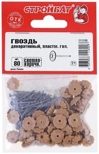 Гвоздь декоративный СТРОЙБАТ 21х4 мм 80 г 089241
