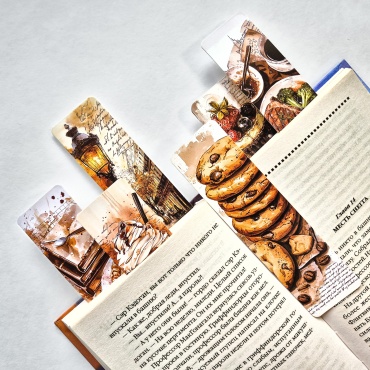 Закладки Кофейня, картон, 10 шт