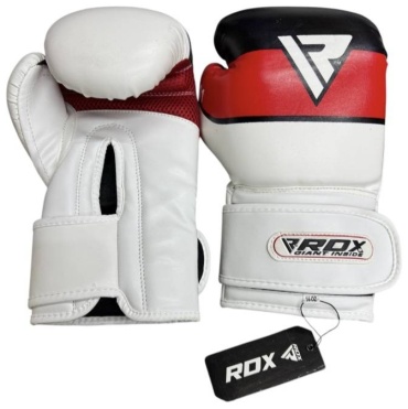 Боксерские перчатки RDX 12 oz белый, красный