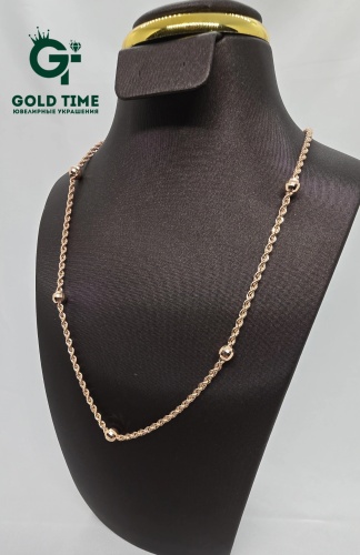 GOLD TIME 652809699 длина 50 см, вес 3.8 г золото, плетение веревка