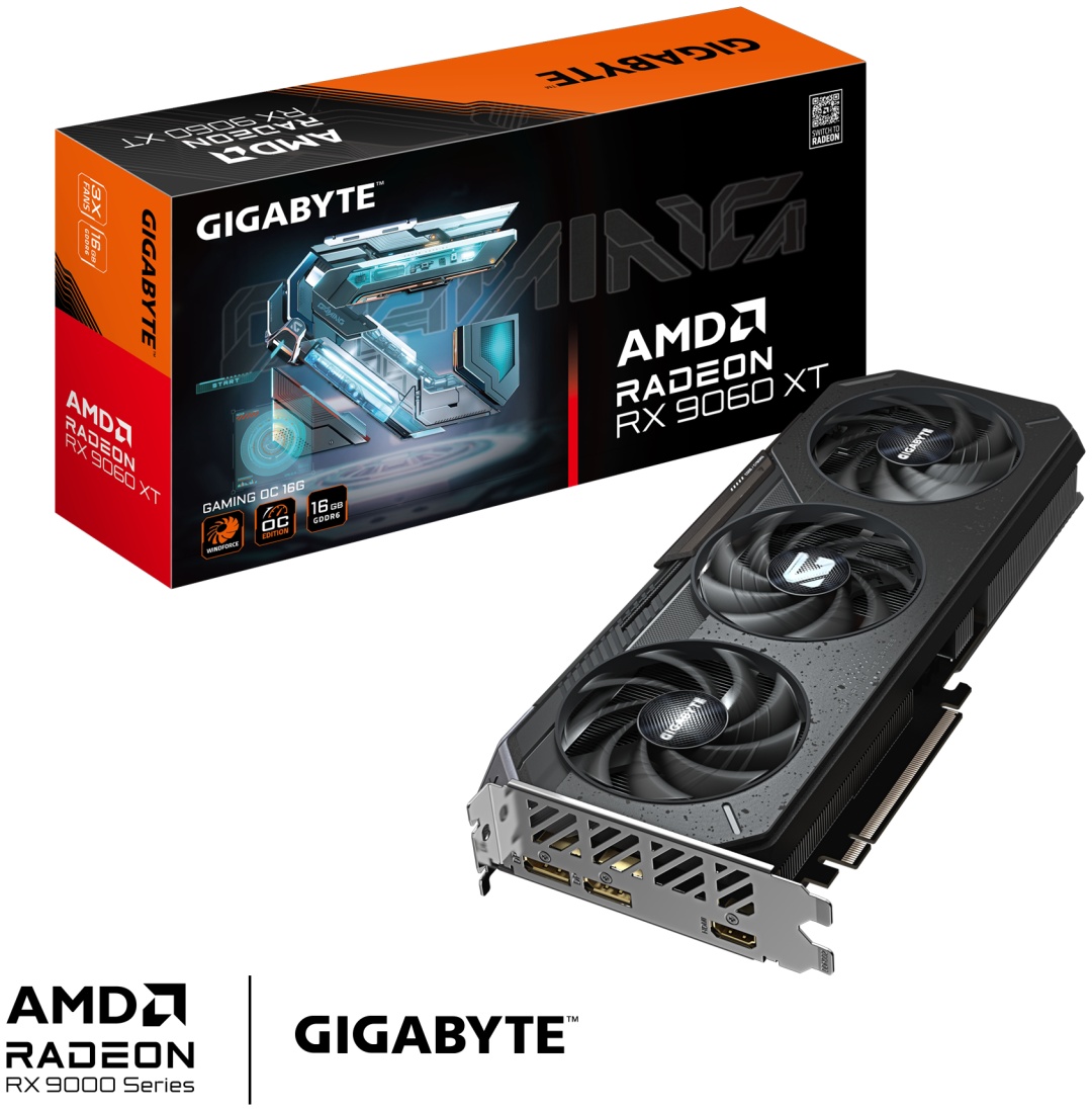 Видеокарта GIGABYTE Radeon RX 9060 XT GAMING OC 16 Гб