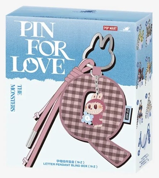 Брелок POP MART Labubu Pin for love 6 металл, текстиль 1 шт