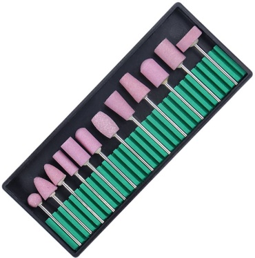 Насадка Remi Nail Systems RN07202501 фреза конус, пламя, цилиндр, шар, диск, капля, боченок насечка розовая 12 шт