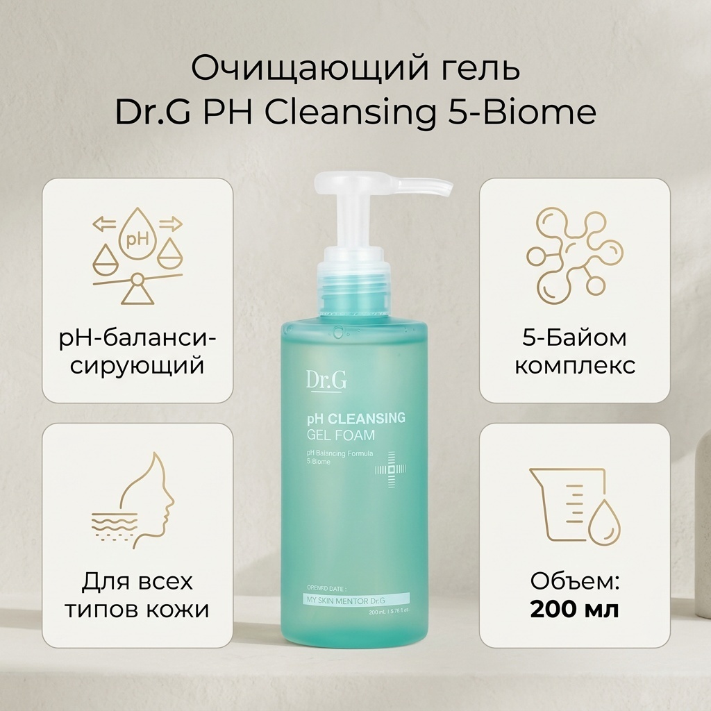 Dr.G PH Cleansing 5-Biome гель 200 мл