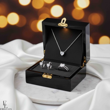 Emeli lux P05 вес 3 г серебро, фианит