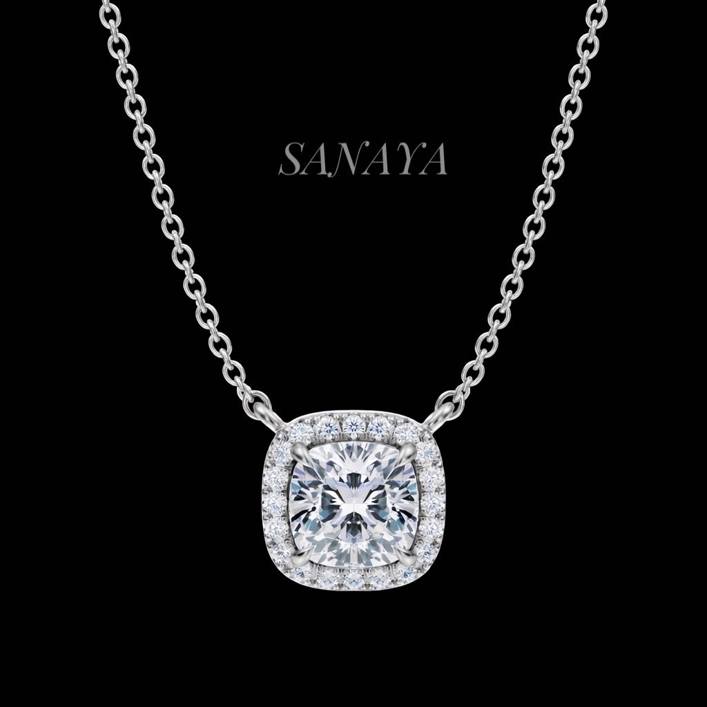 Колье Sanaya moissanite-101 длина 45 см вес 3.5 г серебро, цирконий