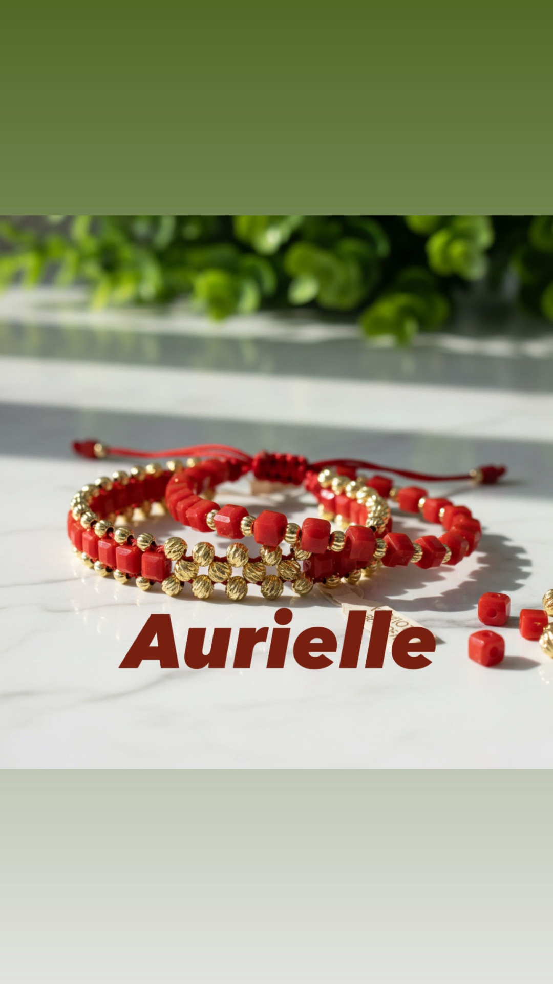 Aurielle Red Gold длина 26 см, вес 0.5 г сплав покрытый золотом 24К, плетение отсутствует