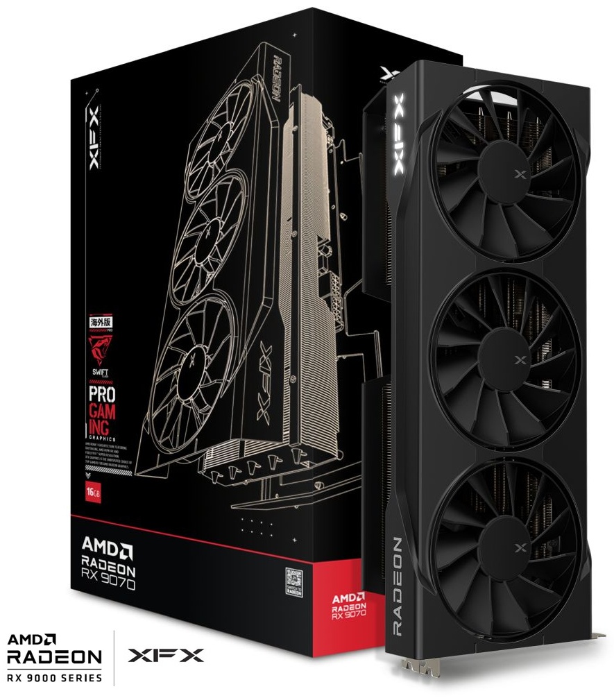 Видеокарта XFX RX 9070 Swift Radeon OC Triple fan RX-97SWFB 16 Гб