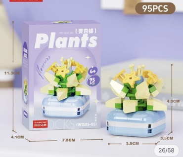 Конструктор LELEBROTHER Flowers 1505-05, деталей 95 шт