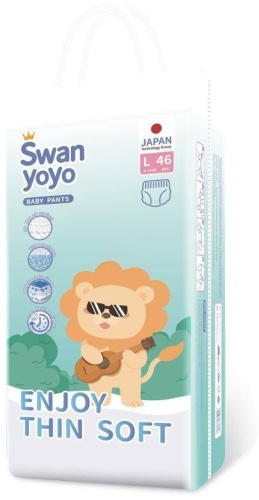 Подгузники-трусики Swan YoYo L, 46 шт