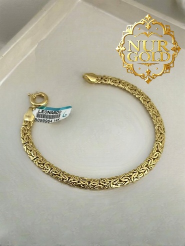 Sabina Gold NUR-BR-855 длина 18 см, вес 6.07 г золото, плетение лисий хвост